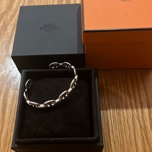 Hermes silver bracelet